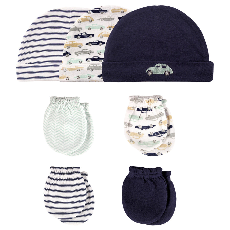 7pc Cap & Scratch Mitten Set