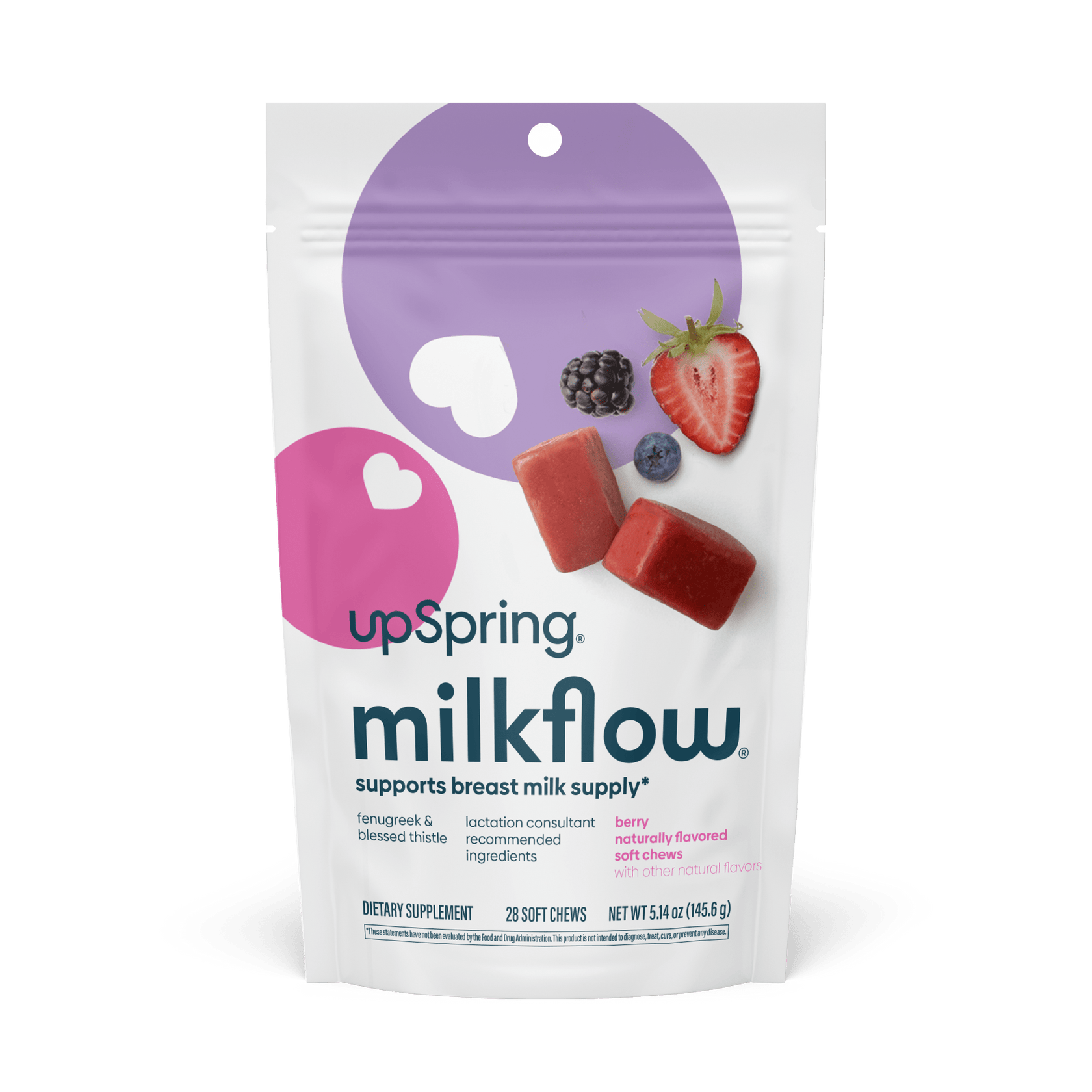 MilkFlow Softchews, Berry, 28 ct