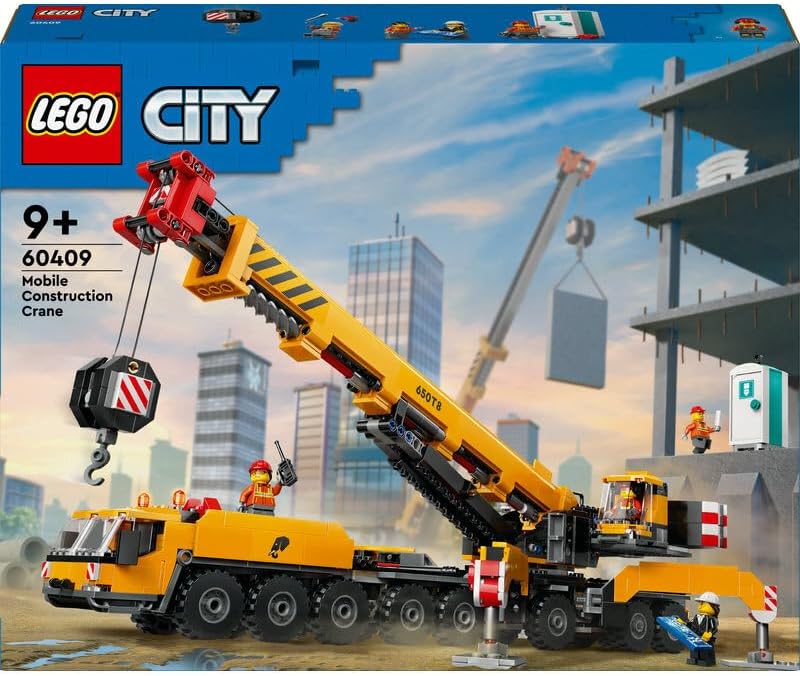 YELLOW MOBILE CONSTRUCTION CRANE
