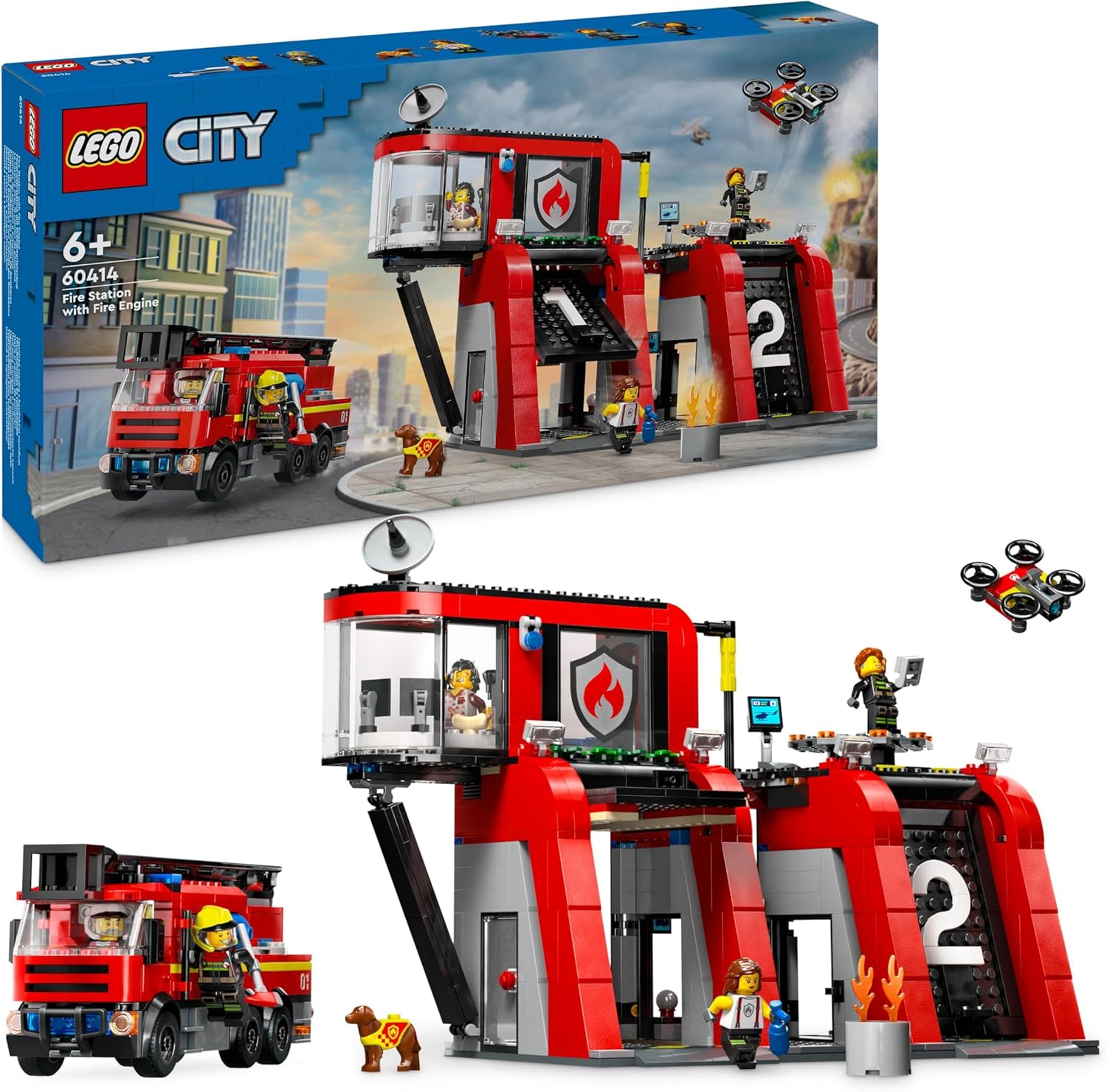Fire Station with Fire Truck