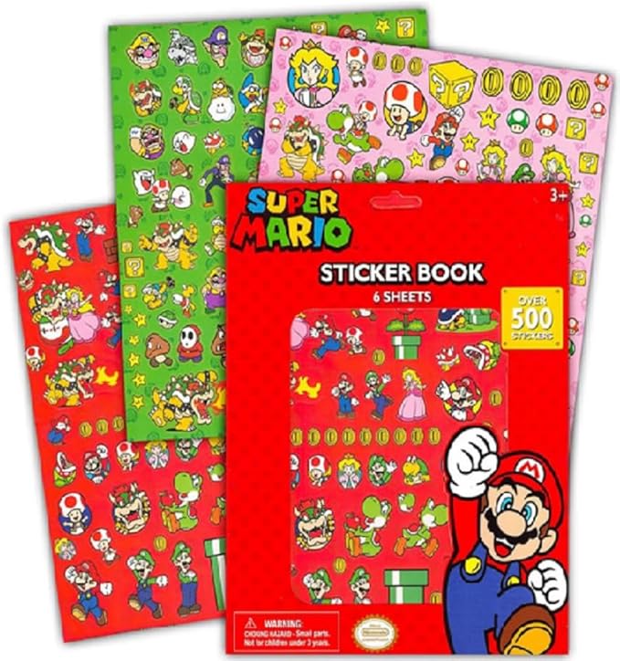 Mario 8x10 Sheets Sticker Book