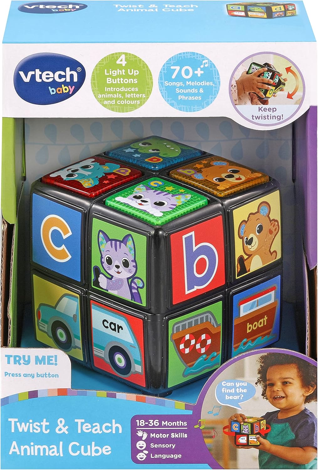 Twist & Teach Animal Cube