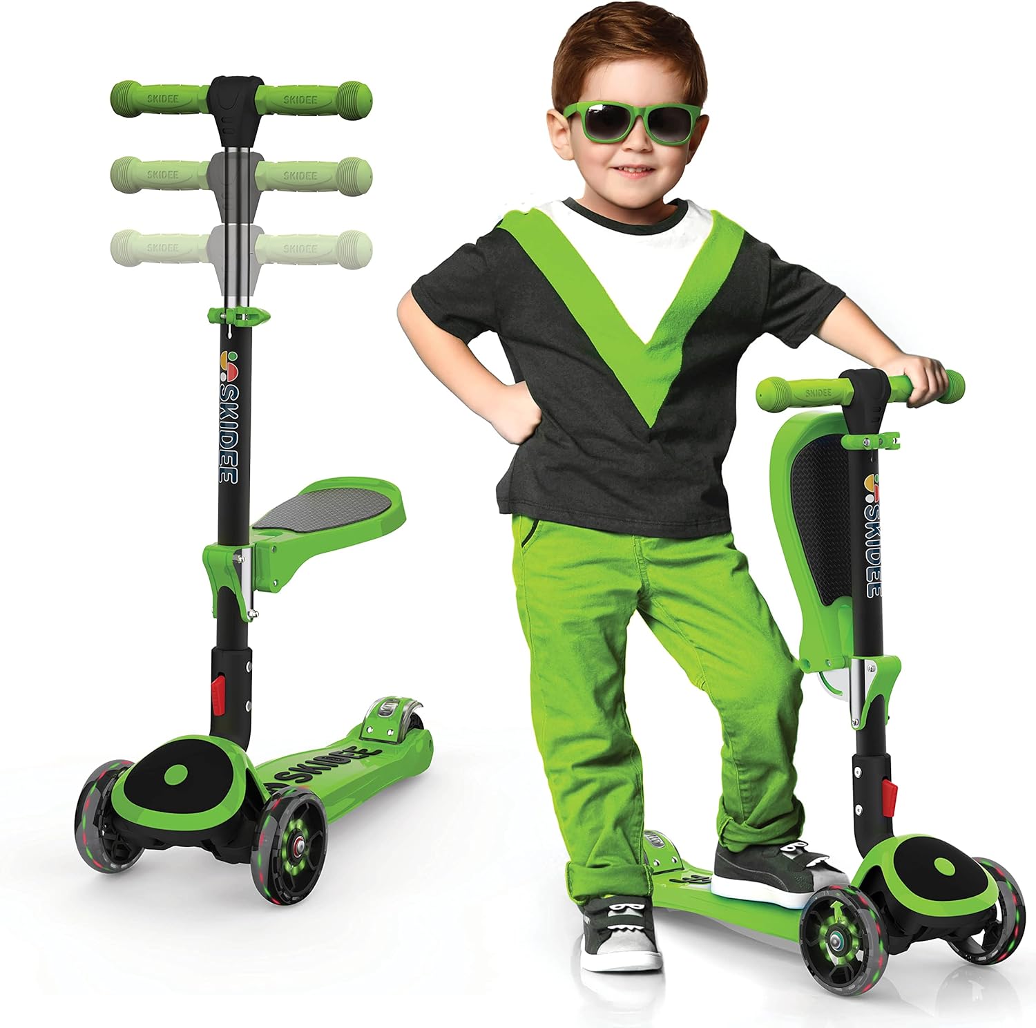 Skidee Wheels Scooter Green