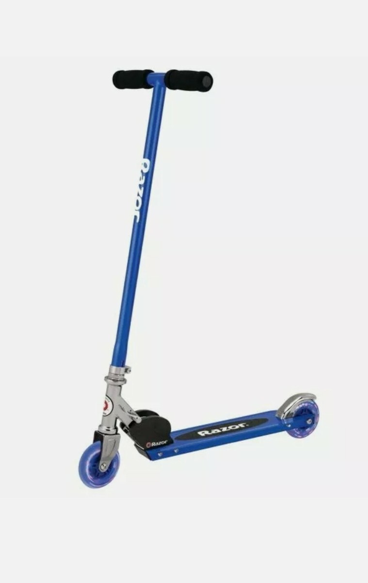 S Scooter Lighted Folding - Blue