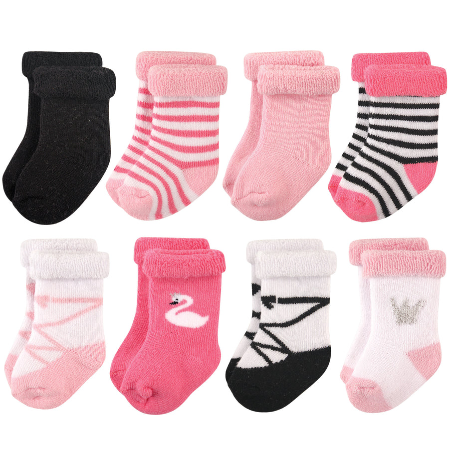 8pk Roll Cuff Socks