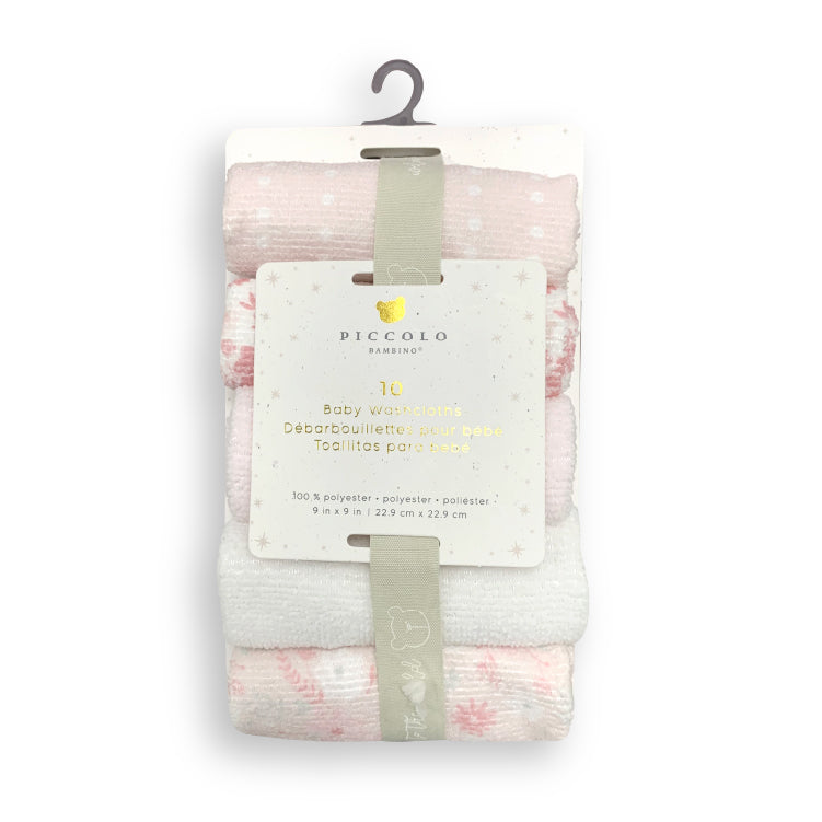 10PK WASHCLOTH SET - PINK