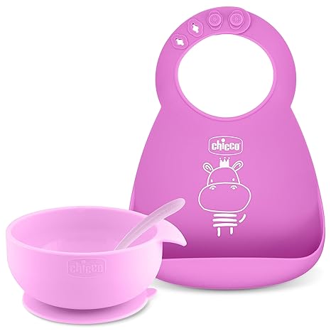 Silicone Feeding Set Pink