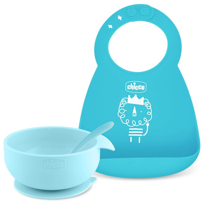 Silicone Feeding Set Teal