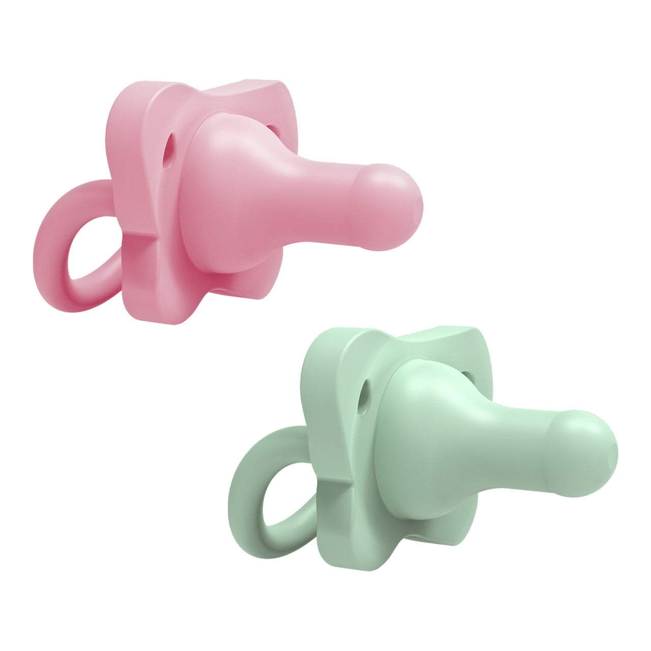Soother - 0-6m, Pink/Green, 2PK