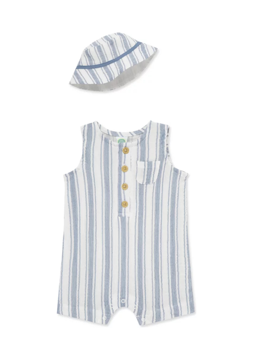 Striped Romper-Hat