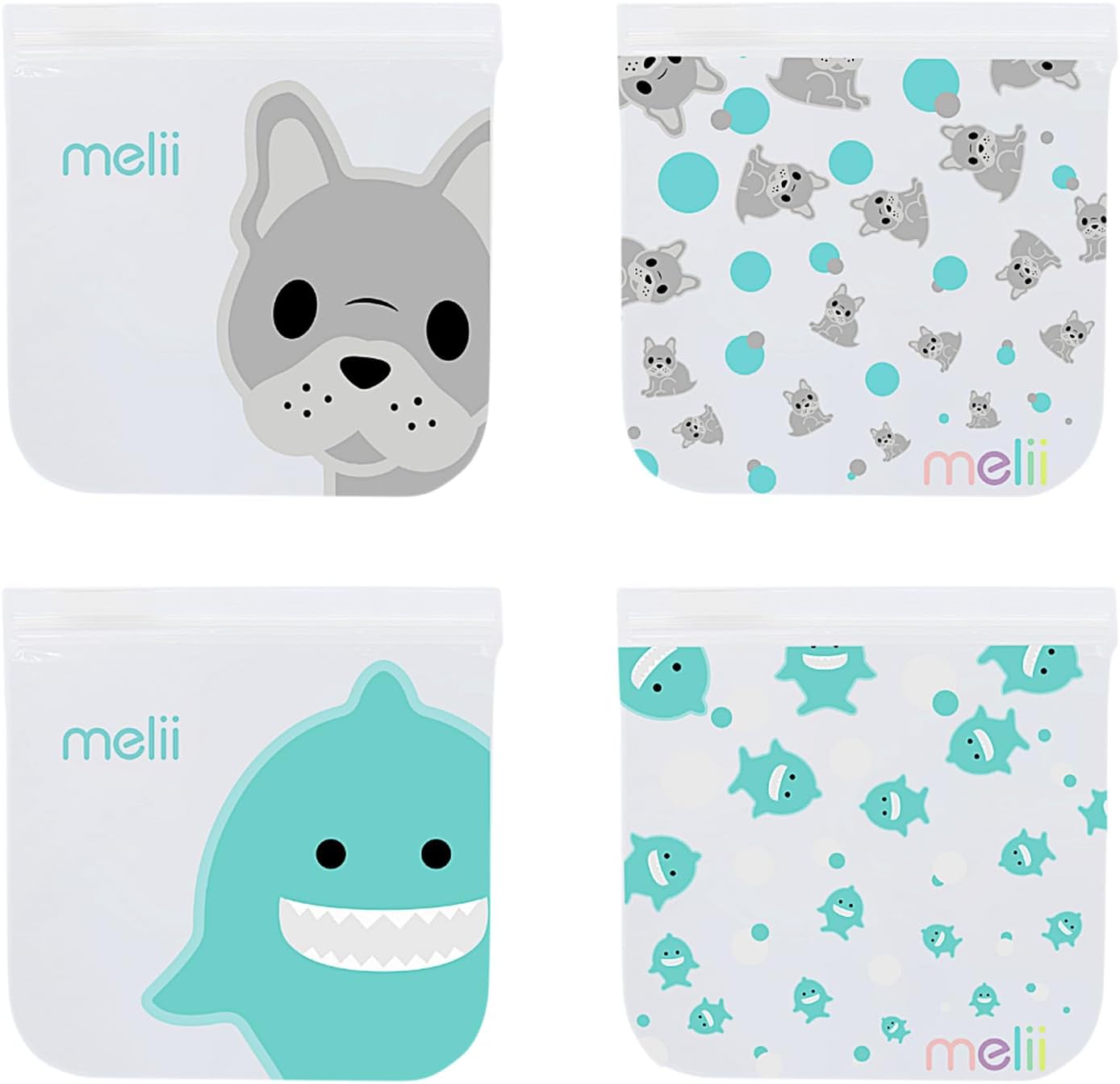 Reusable Snack Bags - 2 Bulldog