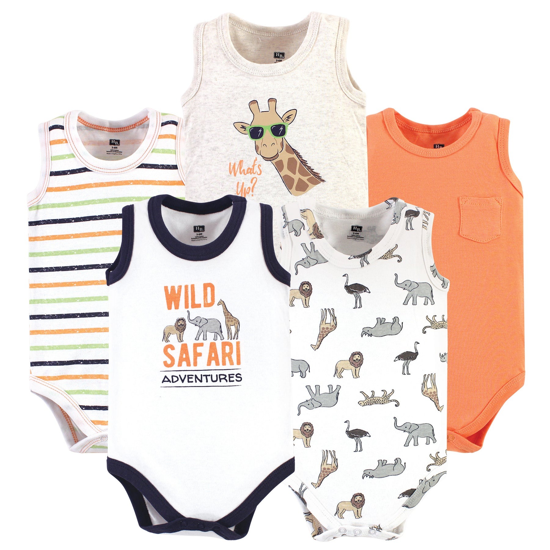 5pk Sleeveless Bodysuits