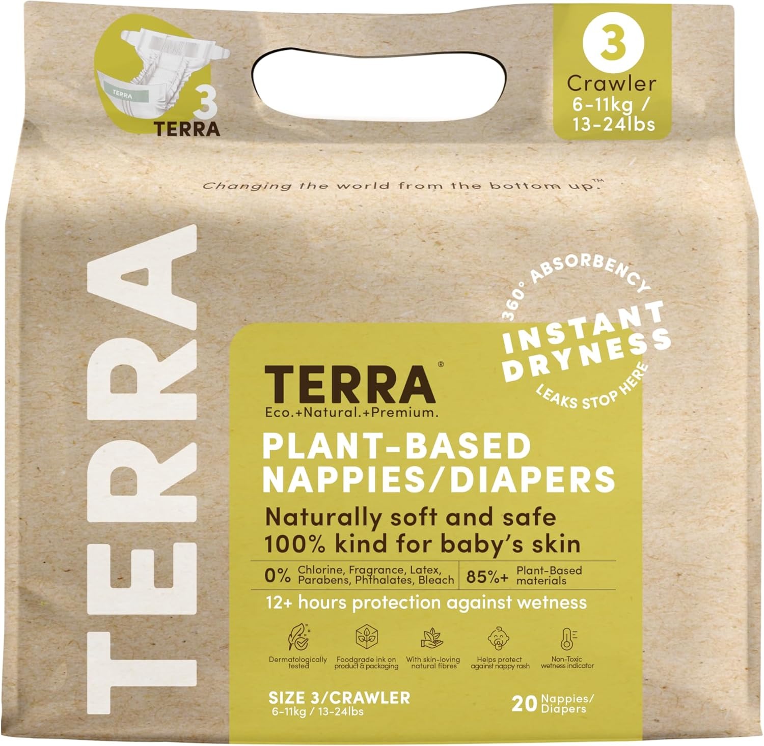 Terra Diapers Size 3 Crawler