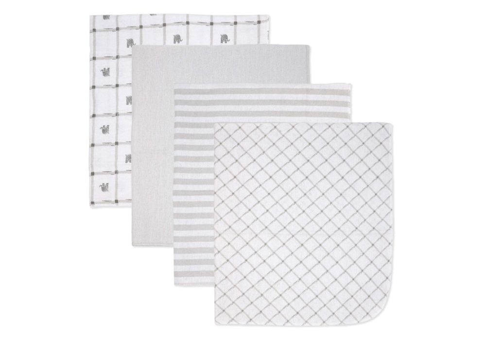 Grey Elephant 4pk Blankets