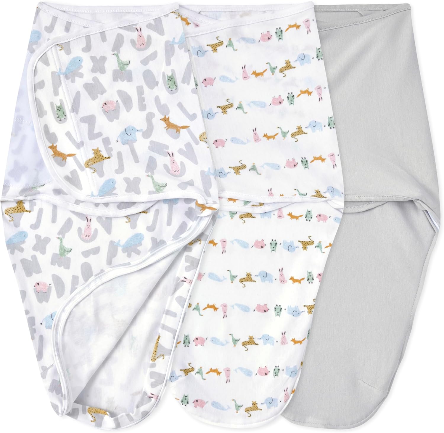 Alphabet Animals Swaddle 3pk