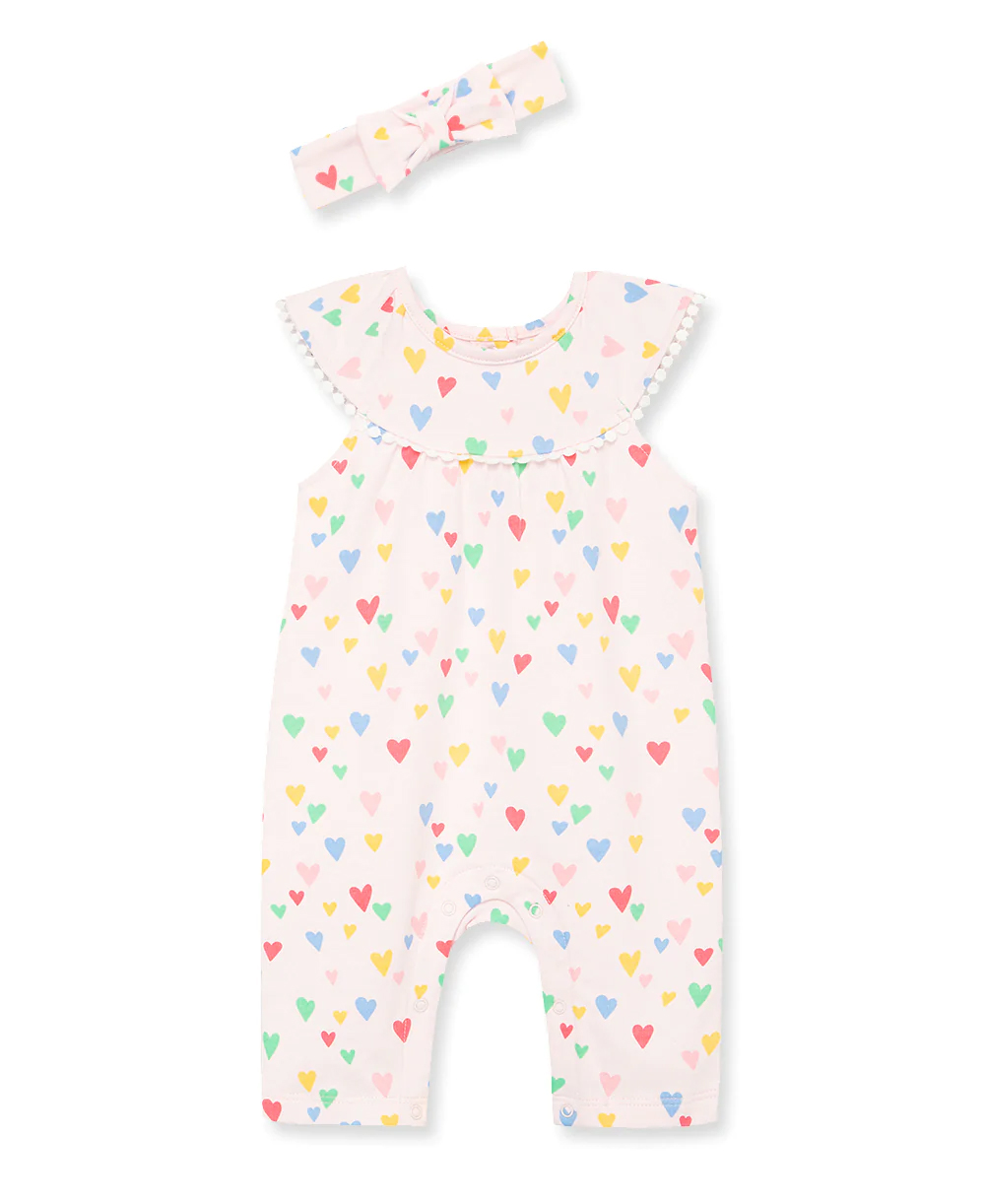 Hearts Jumpsuit-HB Pink