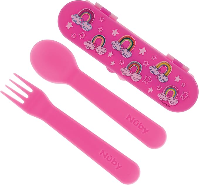 UTENSIL SET RAINBOW PRINT