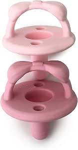 PACIFIER PINK BOW 6-18M