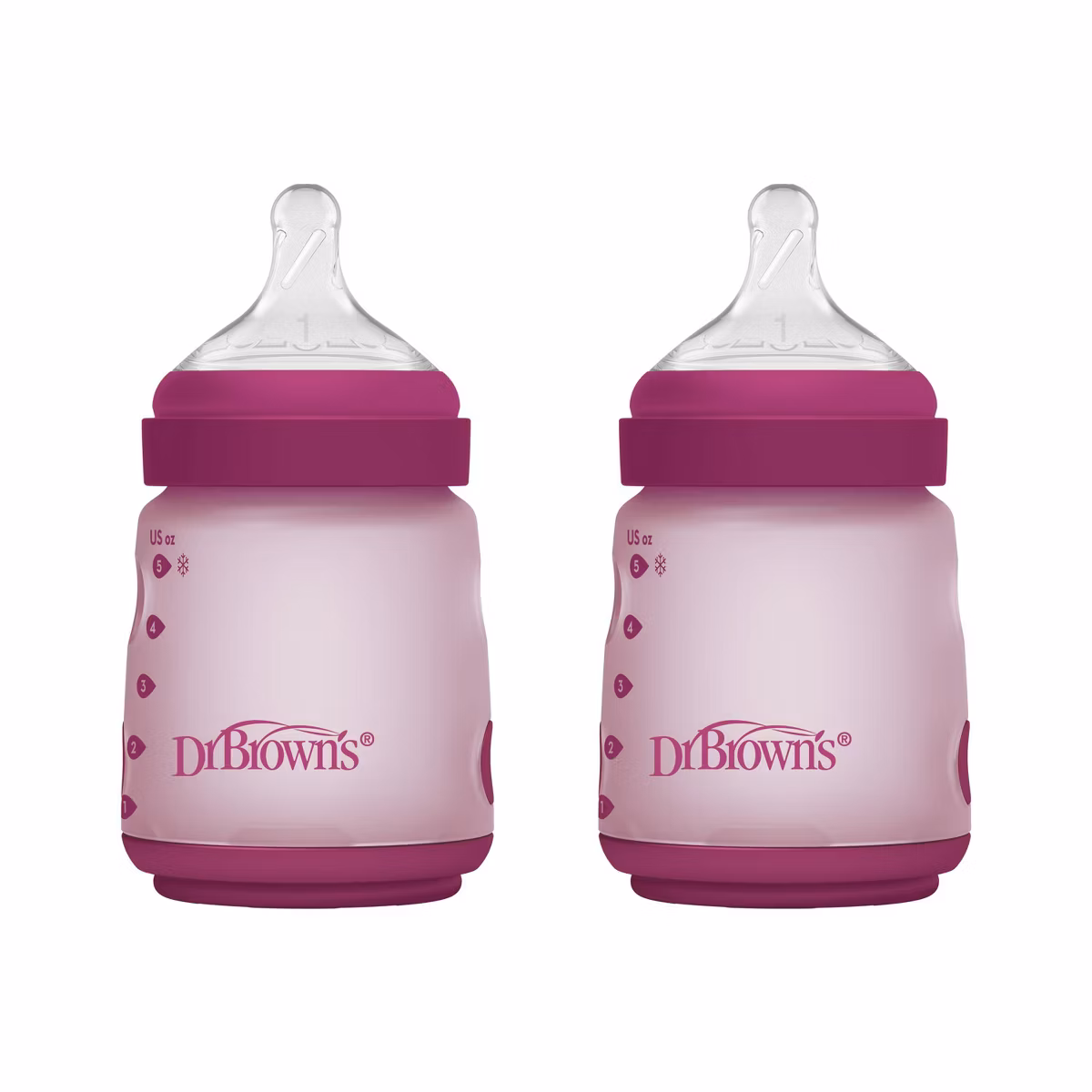 5oz Sil WN AC Btl Pnk 2pk