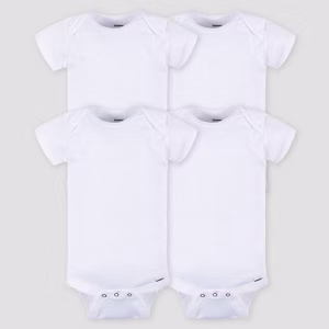 4pk SS White Bodysuit
