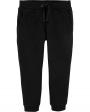 Carters Pull On Blk Joggers 9M