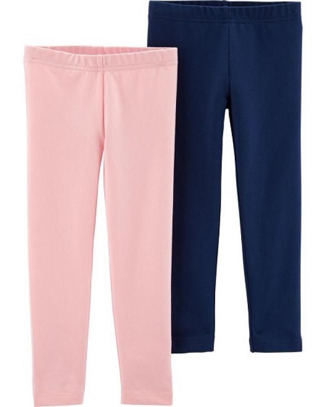 Carters 2pk Pnk/Nvy Leggings 4T