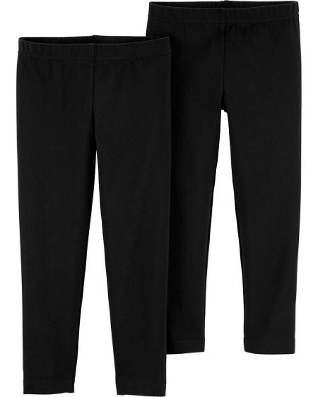 Carters 2pk Blk Leggings 2T