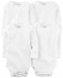 Carters 4pk Wht L/S Onesies 24M