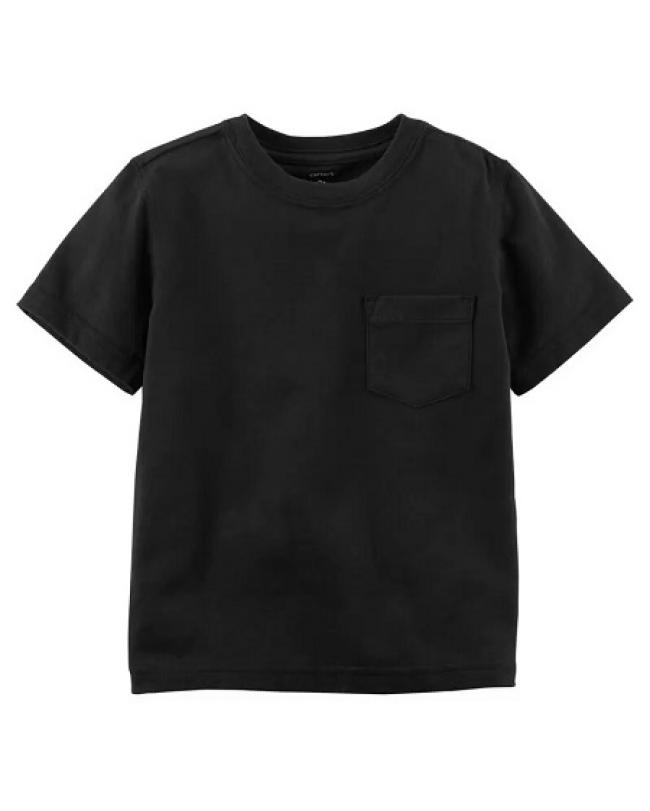 Carters Black Pocket Tee 6M