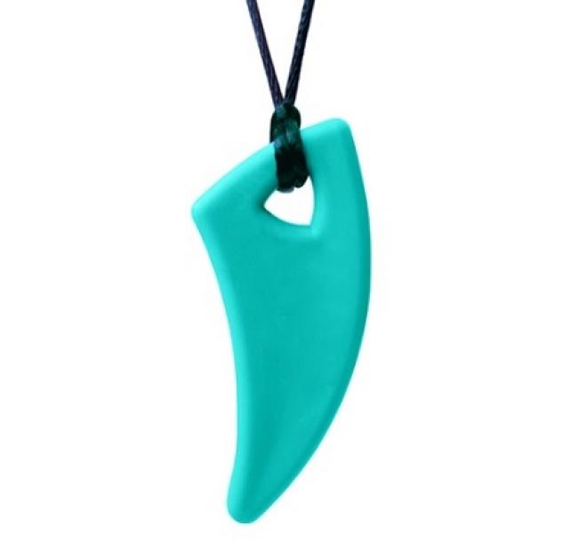 Tooth Chew Necklace-Teal